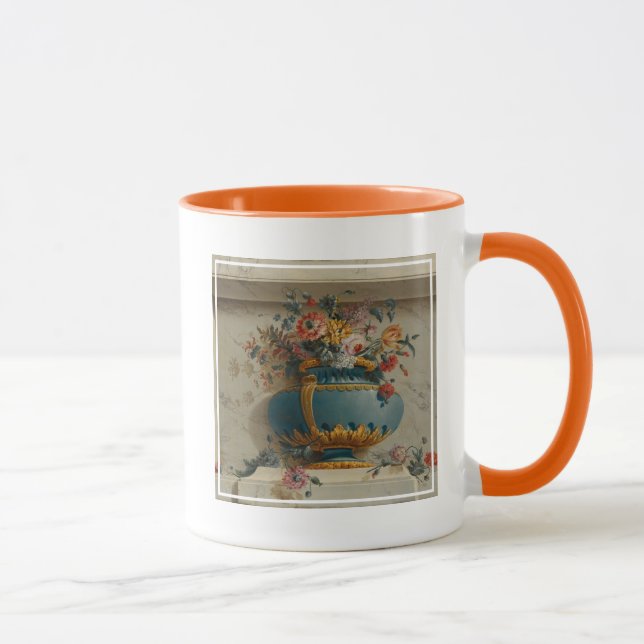 Caneca Vaso das flores em uma ameia (Direita)