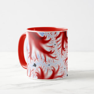 Caneca Vasos Sanguíneos Vermelhos Fractal