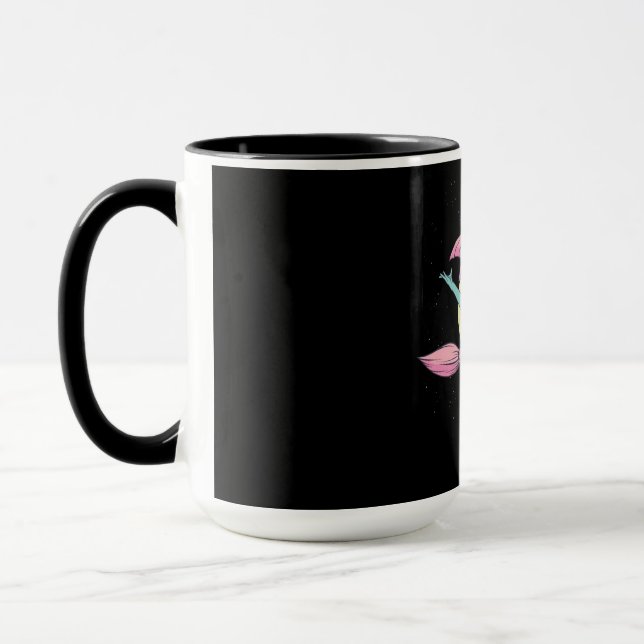 Caneca Vassoura Voadora de Bruxa Design de Halloween (Esquerda)