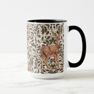 Caneca Veado em cor damasco de carvalho decorativo em cas