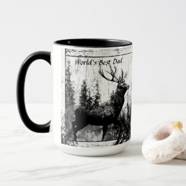 Caneca Veado Vintage World's Best Dad, Pai