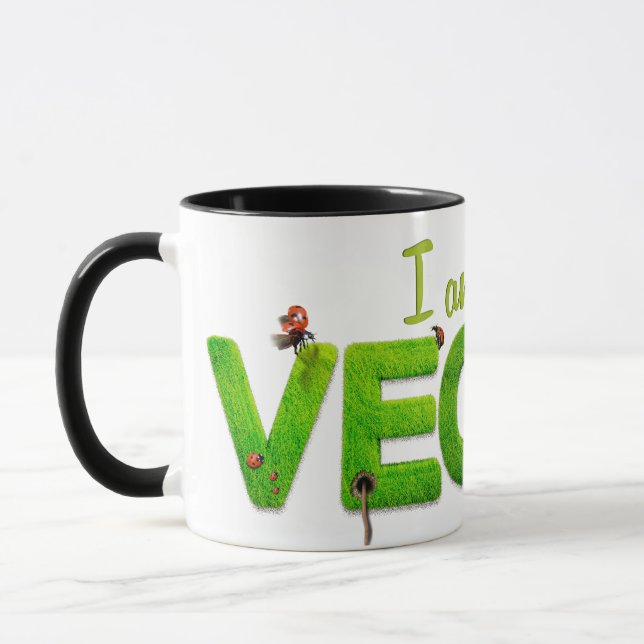 Caneca Vegan Mug Cup Bebe Salve Animal Veg Comer (Esquerda)