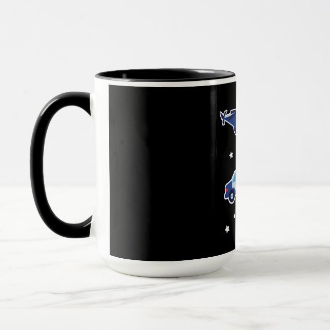 Caneca Veículos da Polícia de Cartoons (Esquerda)