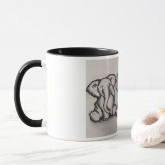 Caneca Veja, Ouça, Não Fale Sem Mug De Elefante Mau