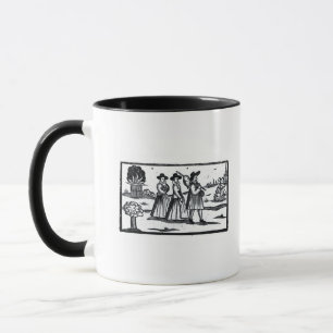 Caneca Vela ajustada peregrinos no Mayflower