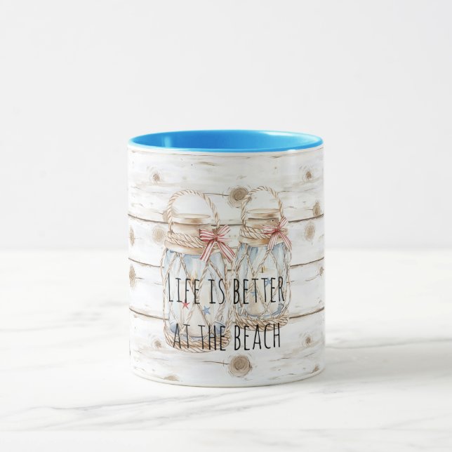 Caneca Velas Falso Branco Madeira (Centro)