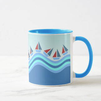Caneca Veleiros e ondas