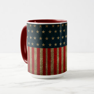 Caneca velha da bandeira do vintage da glória, os