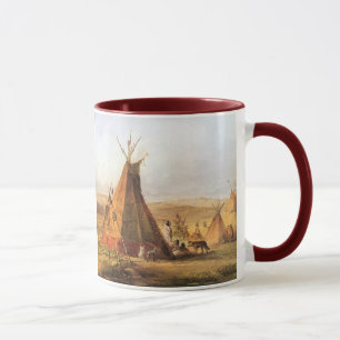 Caneca Velho Oeste Americano, Teepees na Planície por Bod