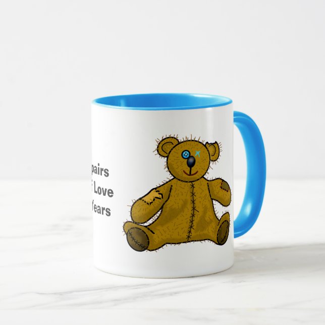 Caneca Velho, Vestido, Teddy Bear Mug (Frente Esquerda)
