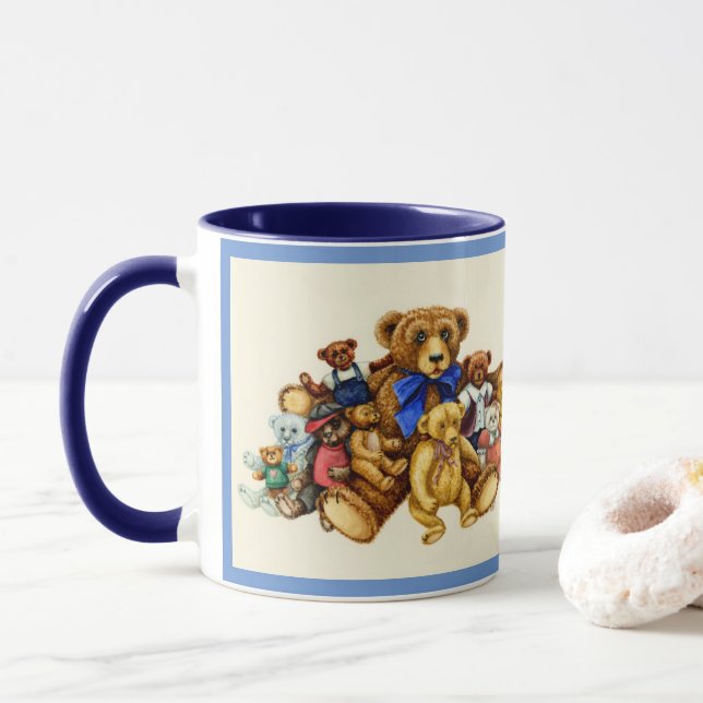 Caneca VELOCIDADE DE VAPOR DE TEDDDY HUGS MUG Blue (Com Donut)