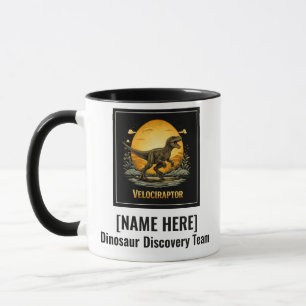 Caneca Velociraptor Dinossauro Pré-Histórico Lua