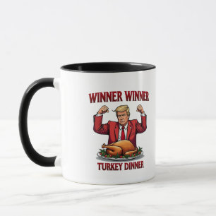 Caneca Vencedor da Turquia Janta Trump Ação de Graças