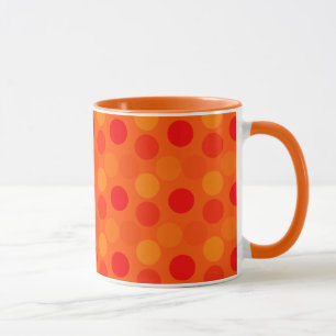 Caneca Vendo pontos laranja Ringer Mug