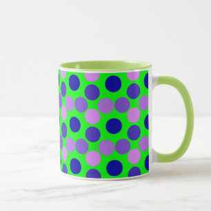 Caneca Vendo Pontos Verdes Ringer Mug
