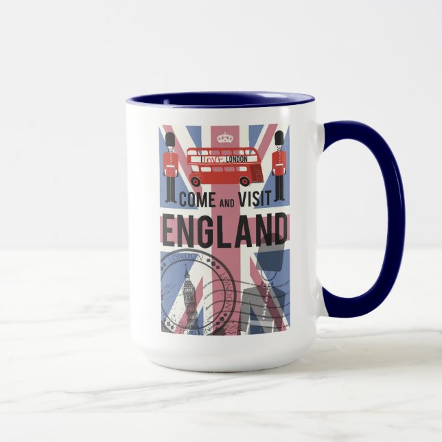 Caneca Venha visitar Inglaterra (Direita)