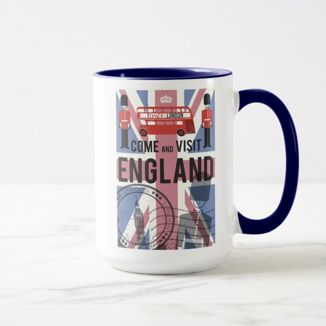 Caneca Venha visitar Inglaterra (Direita)