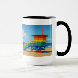 Caneca Venice Beach Rainbow Lifeguard Stand
