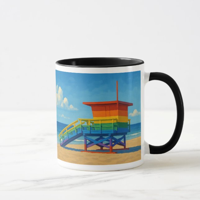 Caneca Venice Beach Rainbow Lifeguard Stand (Direita)