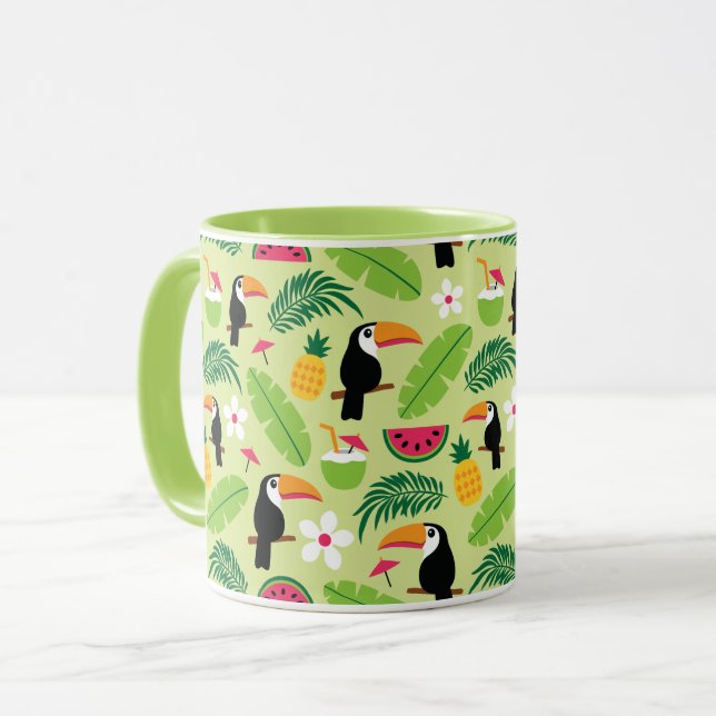 Caneca Verão tropical de Toucan (Frente Esquerda)