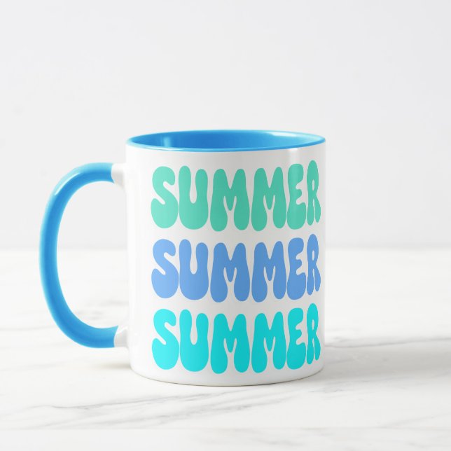 Caneca Verão Verão de Verão - Azul (Esquerda)
