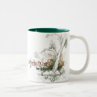 Caneca verde da árvore de Wyoming