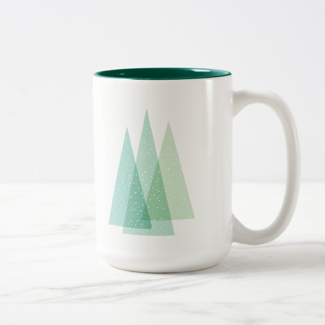 Caneca verde do feriado da árvore de Natal (Direita)