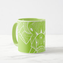 Verde-Elefante Grave - Combo Mug de 10 oz