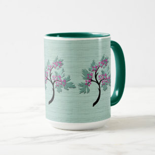 Caneca Verde-Flor Gracioso + ameixa
