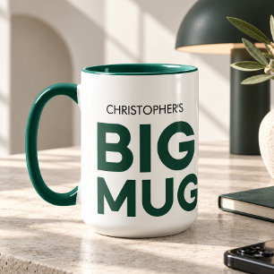 Caneca Verde Grande Caneca Enorme Caneca Nome