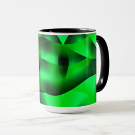 Caneca Verde limão e ondulações pretas, com sombra?