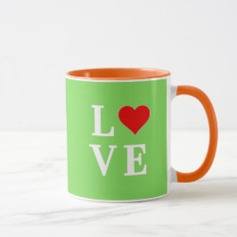 Caneca Verde limão Na moda LOVE Modern