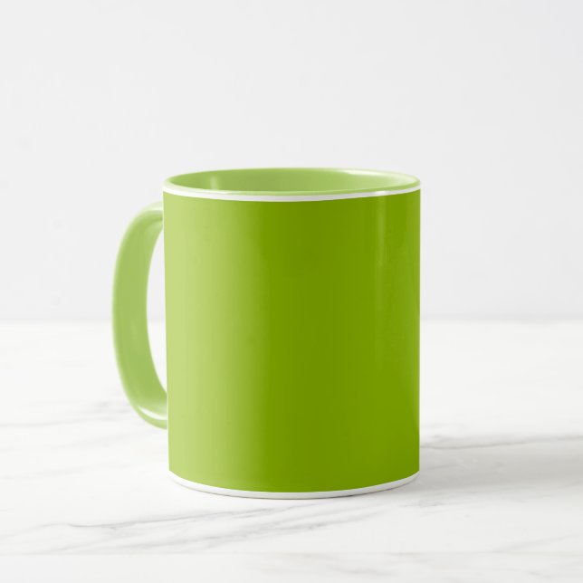 Caneca Verde-maçã (cor sólida)  (Frente Esquerda)