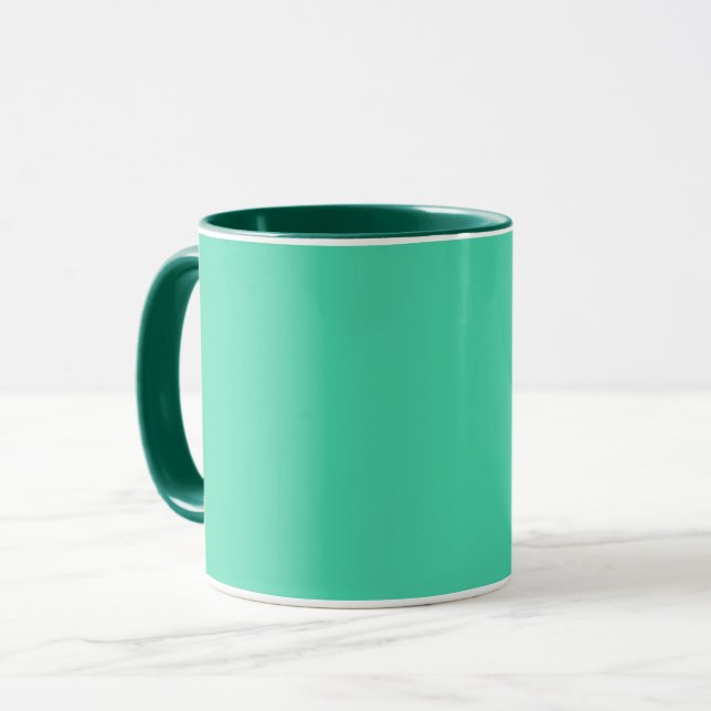 Caneca Verde Mar (Frente Esquerda)