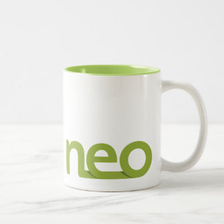 Caneca verde neo do logotipo