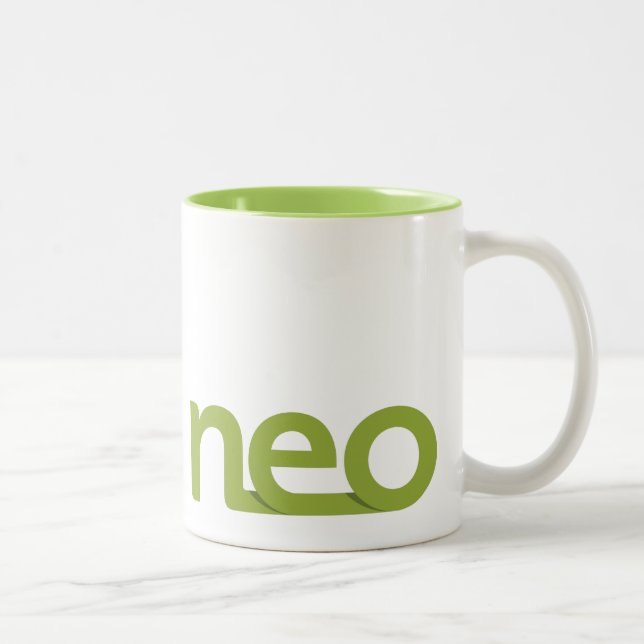 Caneca verde neo do logotipo (Direita)