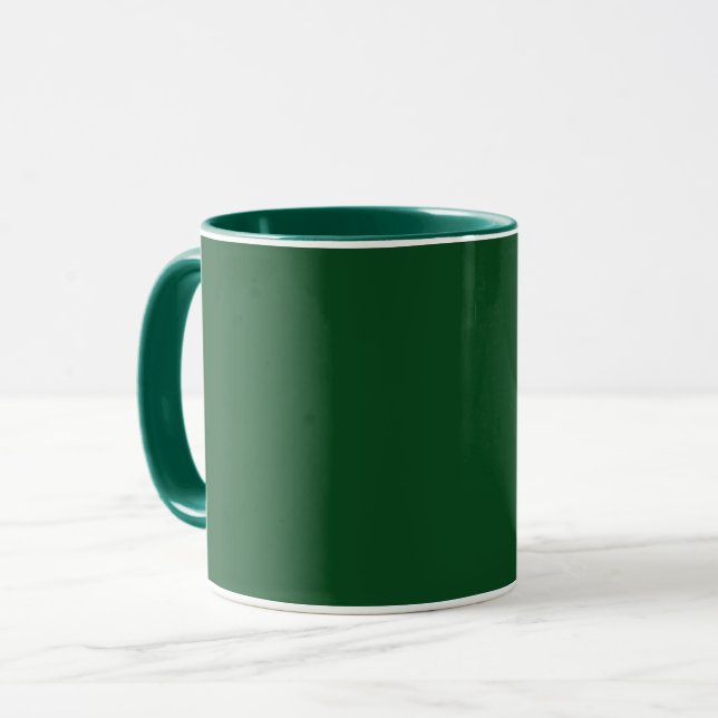 Caneca Verde-pinheiro (cor sólida)  (Frente Esquerda)