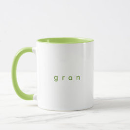 Caneca Verde Sage Minimalista Texto Personalizado Gran Br