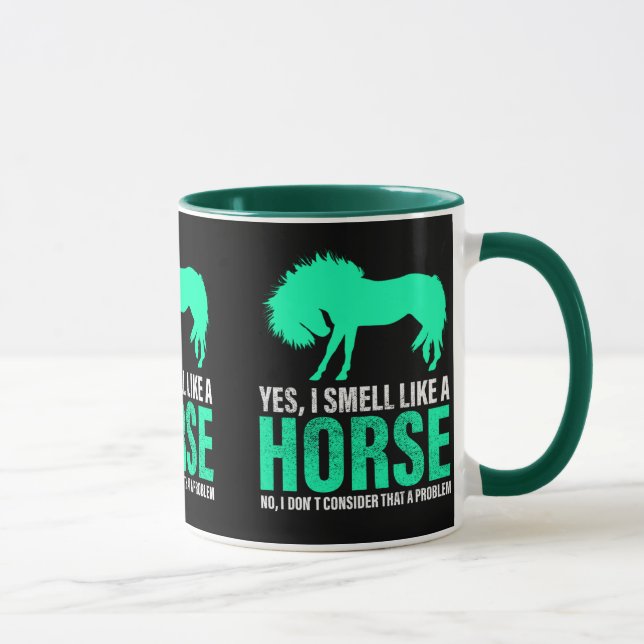 Caneca Verde Sim Eu Cheiro Como Um Cavalo (Direita)