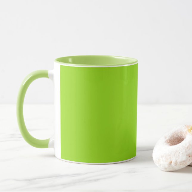 Caneca Verde simples e liso (Com Donut)