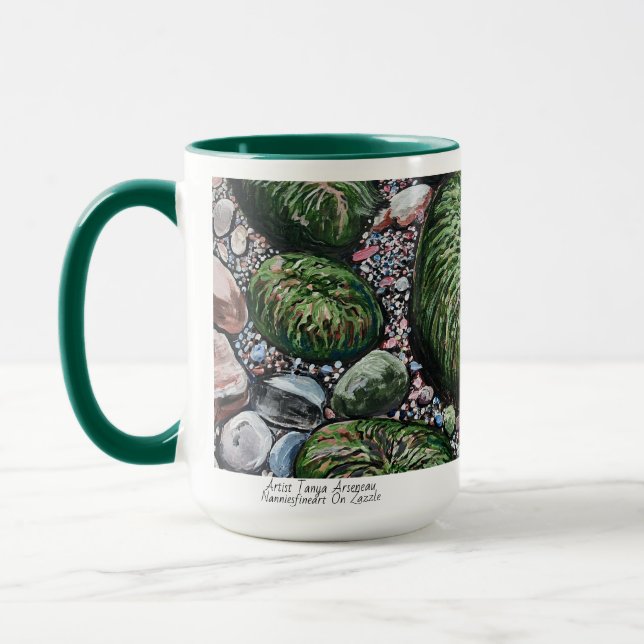 Caneca Verdes Modernos Praia/Esconde Arte de Passagem (Esquerda)