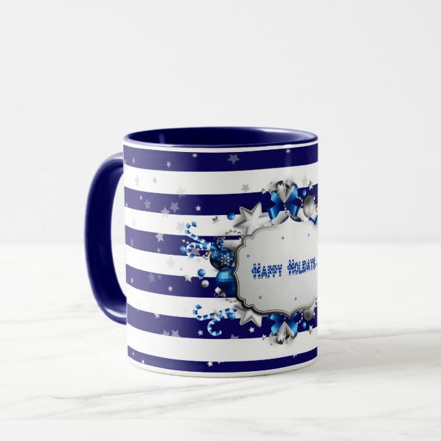 Caneca Vergonha Azul Strike Mug (Frente Esquerda)
