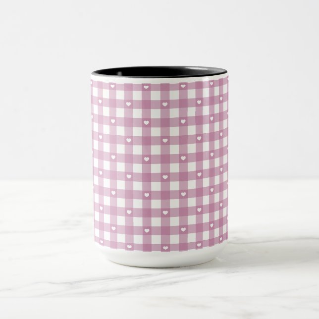 Caneca Verificações Magenta (Centro)