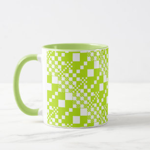 Caneca Verificado, Verificações - Verde limão e branco