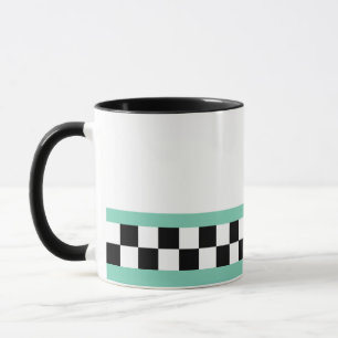 Caneca verificadores listrados verdes retros