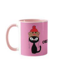 Verifique Meowt! Gato Preto de Desenho com Chapéu