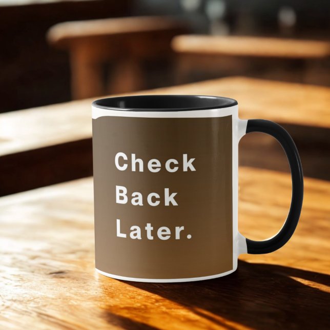 Caneca Verifique novamente mais tarde | Café Lover Mug pa (Criador carregado)