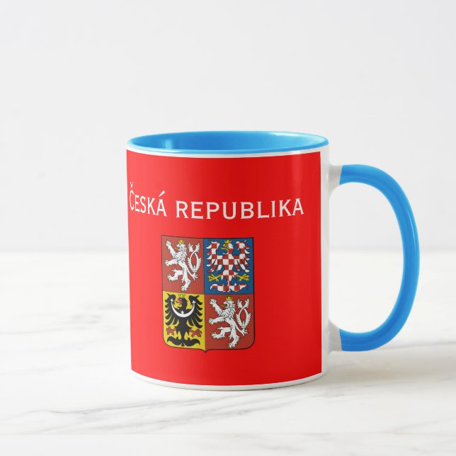 Caneca VERMELHA da REPÚBLICA CHECA (Direita)