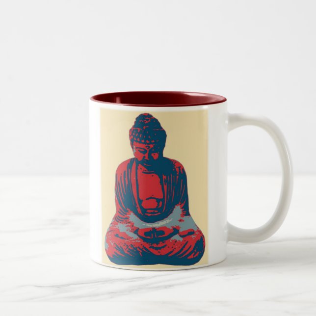 Caneca vermelha de Buddha (Direita)