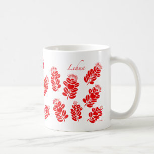 Caneca vermelha de Havaí Lehua - caneca de café